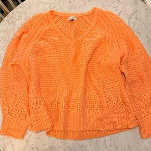 Universal Thread Vibrant Orange V-Neck Sweater